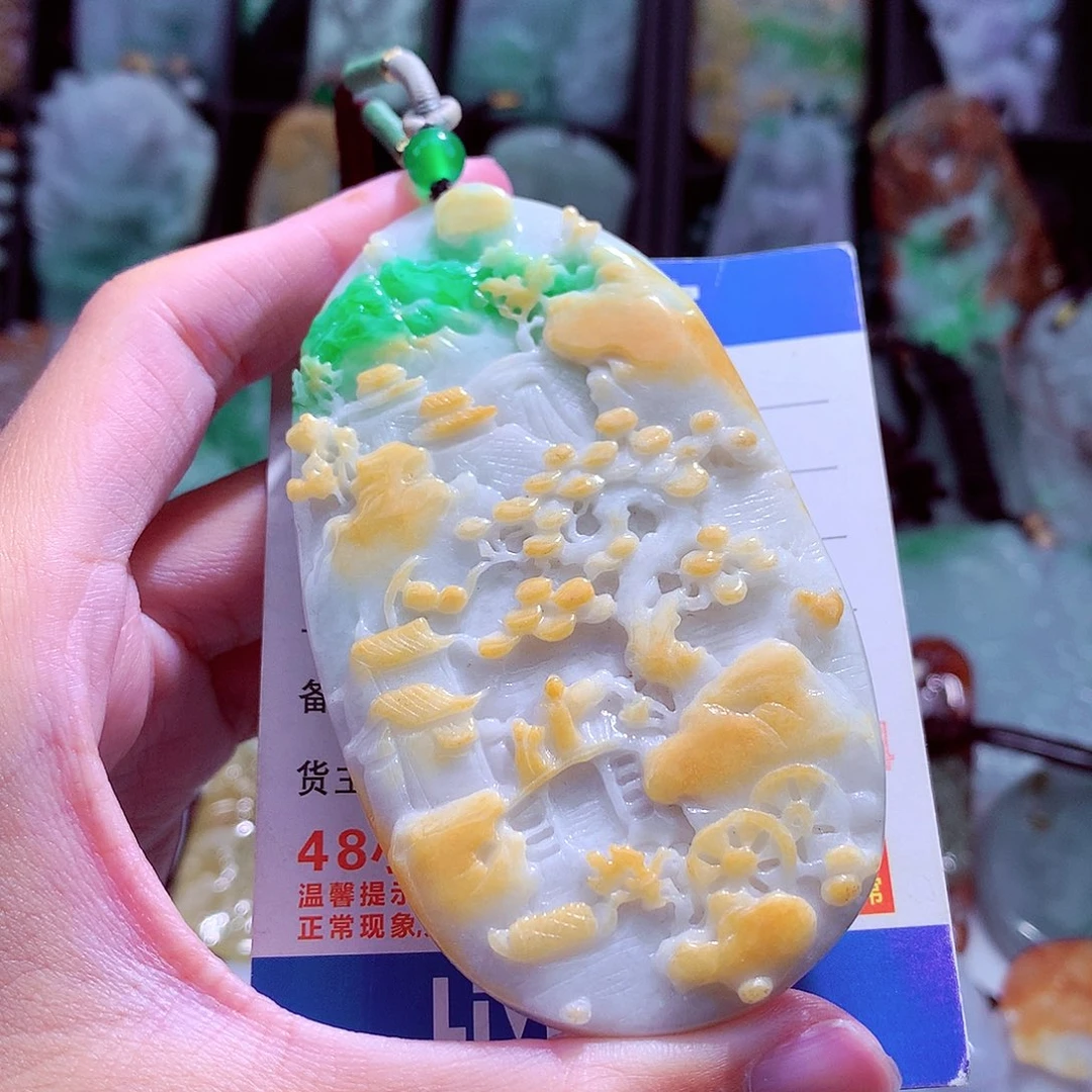 颈饰未镶嵌翡翠天然