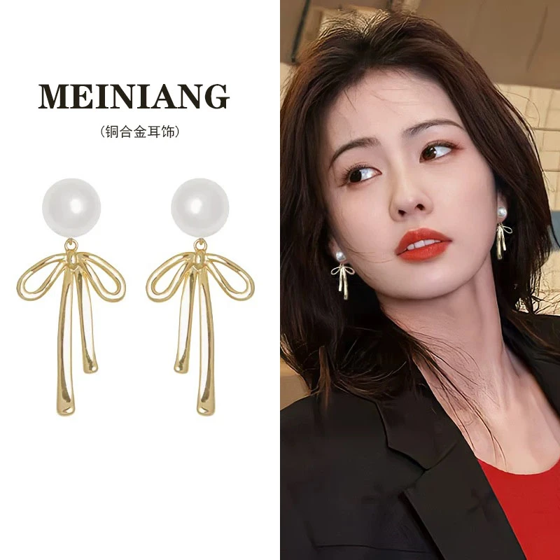 铜合金耳饰 珍珠ins耳环2025新款爆款高级感耳饰气质珍珠耳环耳钉