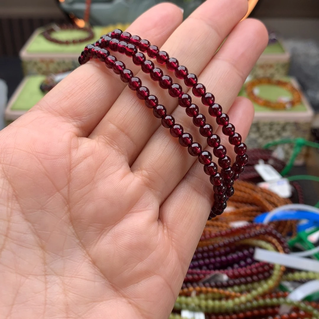 手串石榴石未镶嵌手串4.5