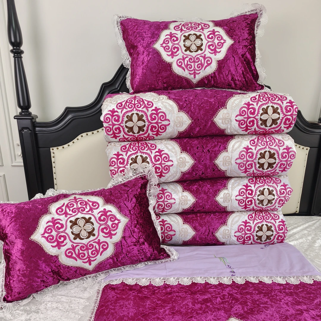 哈萨克刺绣被套嫁妆（被套1.45-2米，褥套0.9-2米）