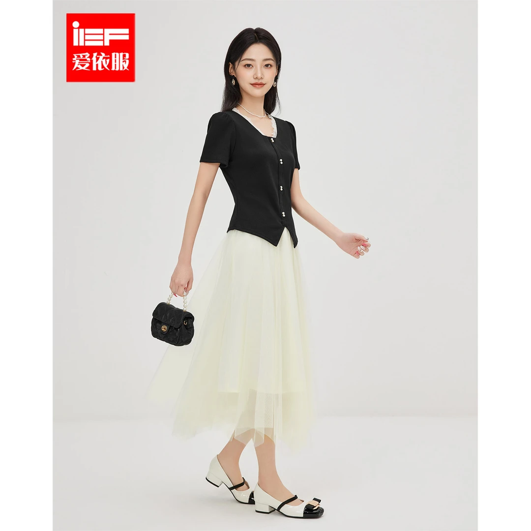 IEF/爱依服时尚套装2025春季新款法式成熟优雅气质通勤风上下套裙