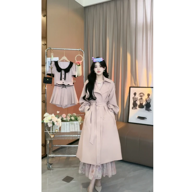 欣儿优选●风衣预X3FY7726时尚休闲气质百搭韩版外套