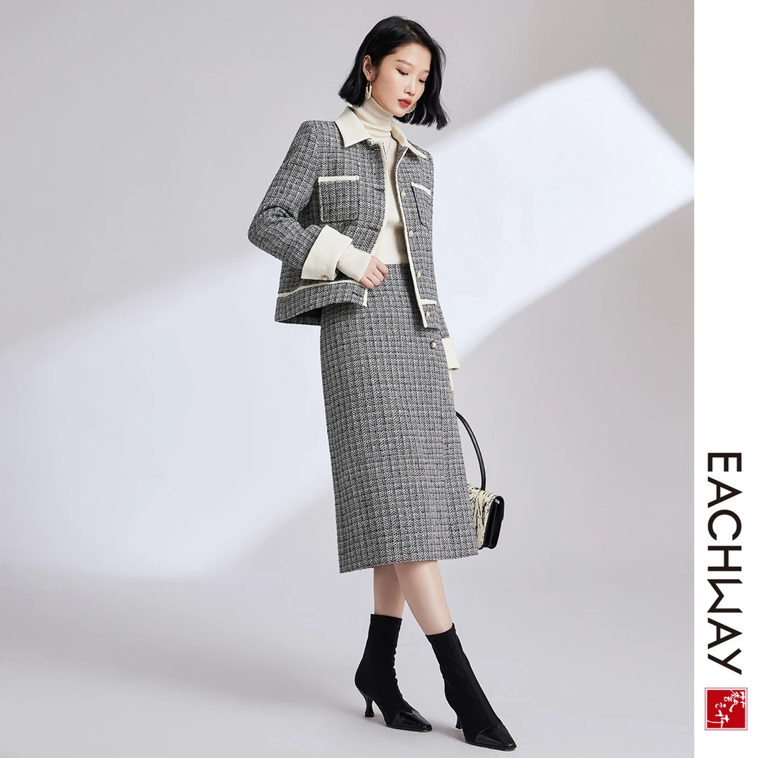 秋季精选显高外套撞色休闲上衣女1S33E11086