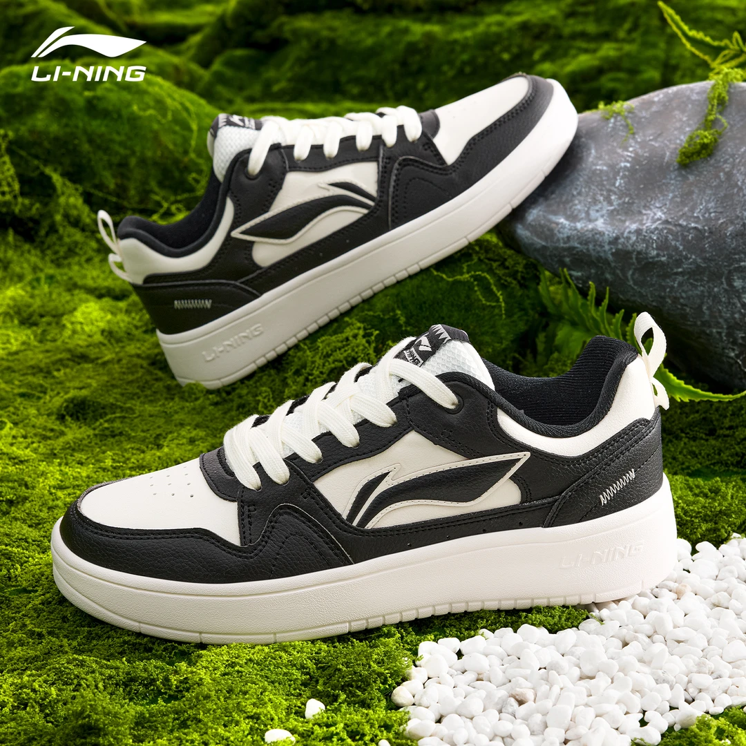 李宁行初2.0板鞋2025春季低帮轻便滑板鞋百搭时尚休闲鞋男款鞋子