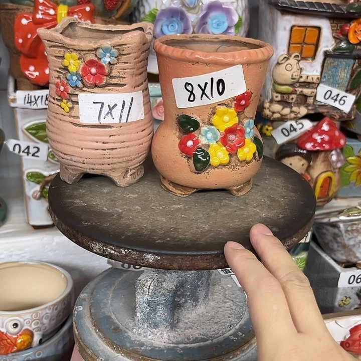 紫砂花盆粗陶材质多肉花盆