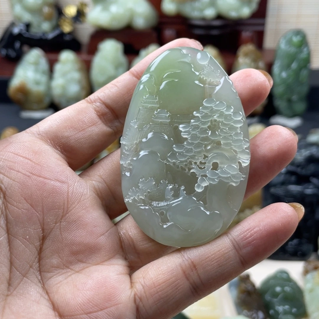 和田玉未镶嵌颈饰