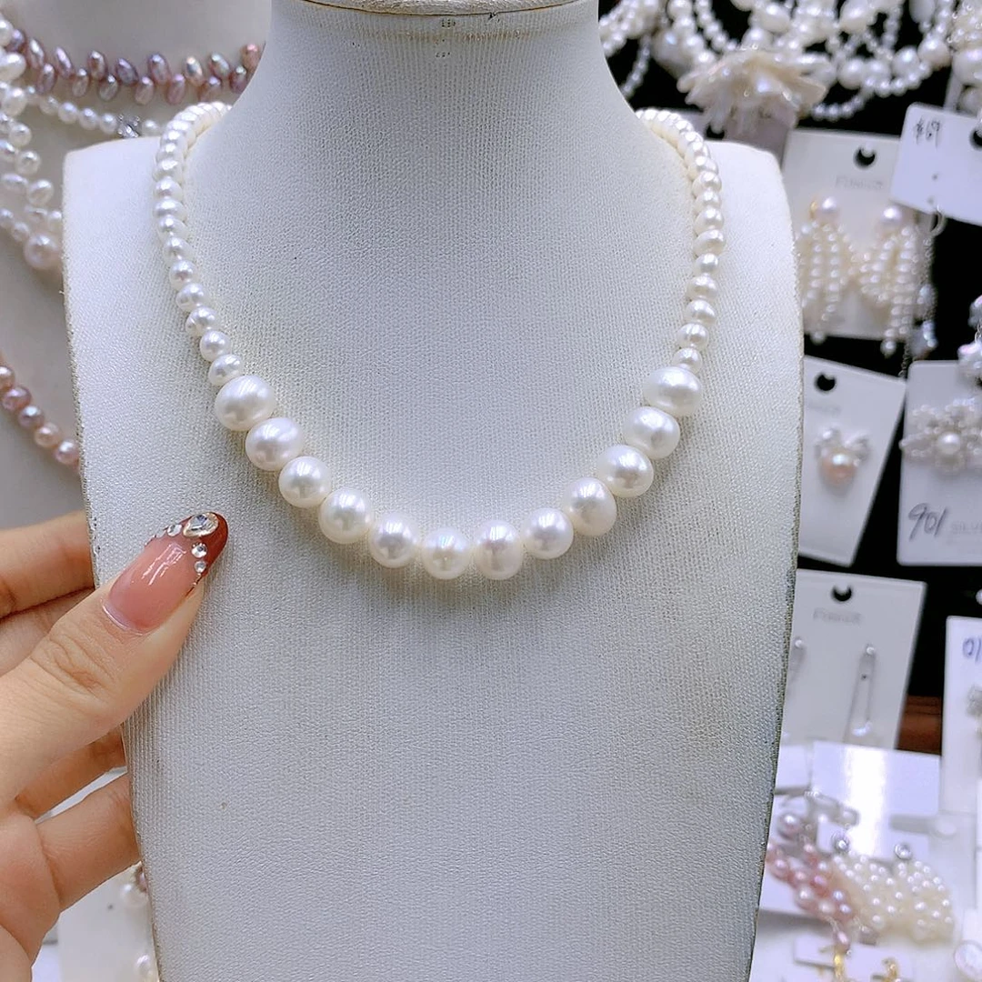 银S925镶嵌耳饰淡水珍珠