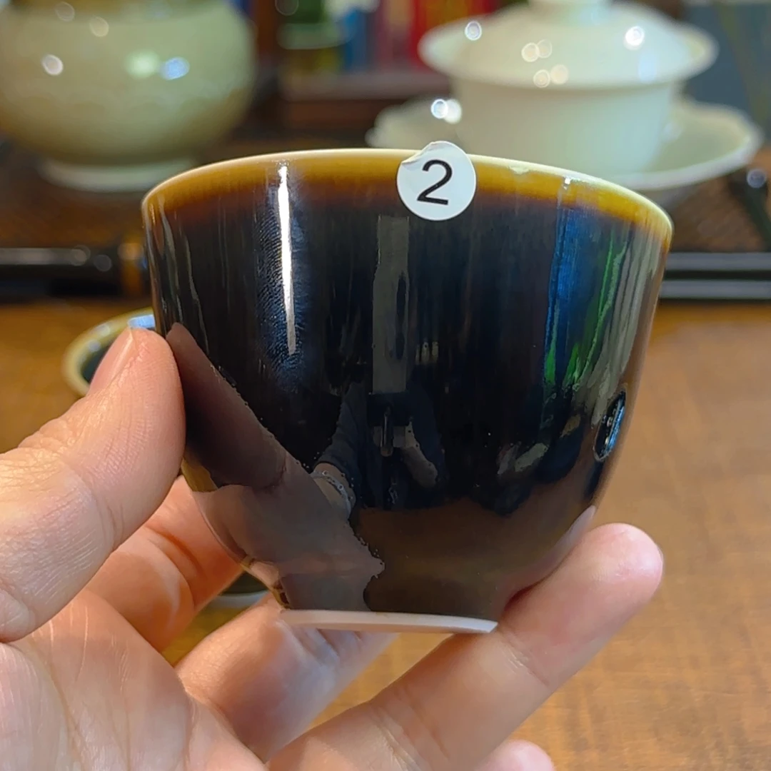 2号黑定窑变龙蛋杯 130ml