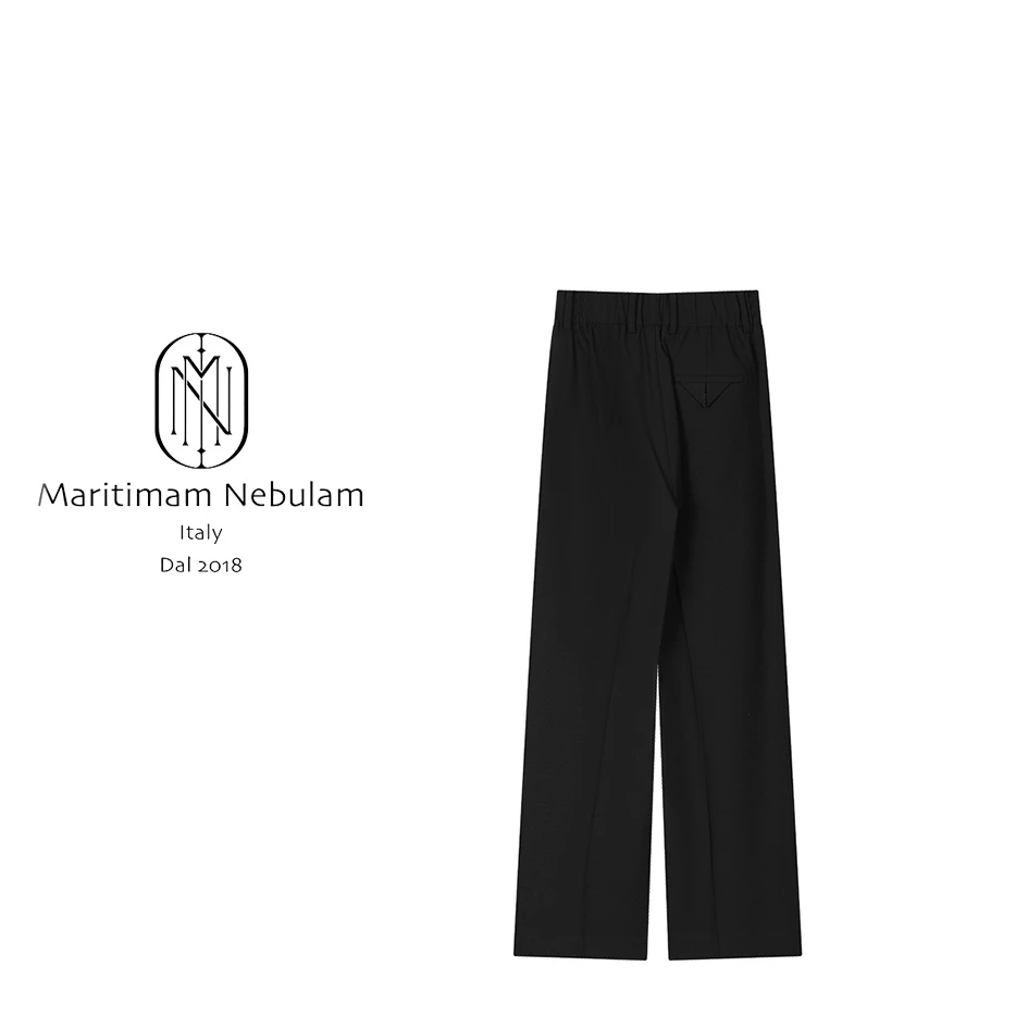 MN简约裤子通勤气质橡筋松紧腰休闲裤XZ376