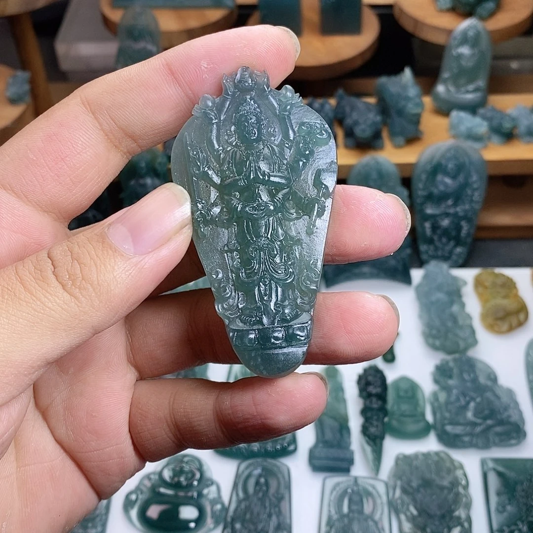 定制翡翠未镶嵌千手