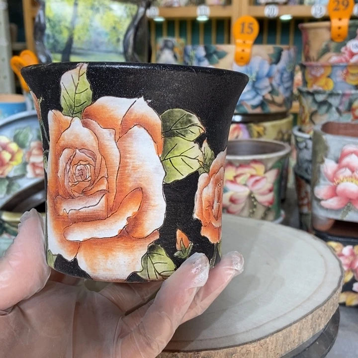 红陶景德镇艺术手绘作品