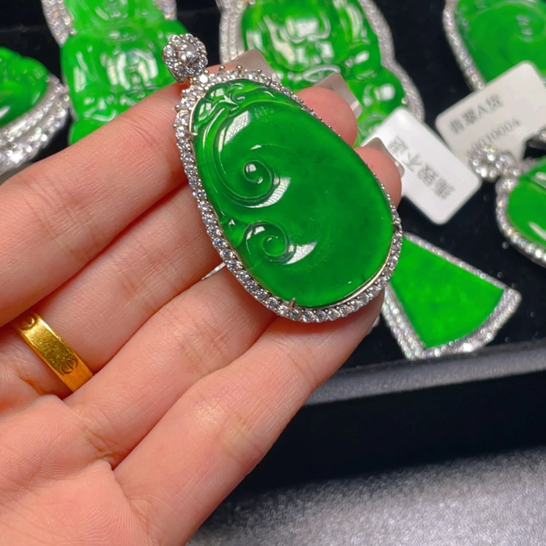 翡翠未镶嵌吊坠(不含链)