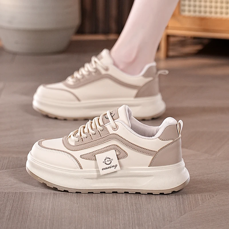 2025春季新款时尚休闲鞋板鞋休闲百搭厚底运动鞋网红厚底增高防滑