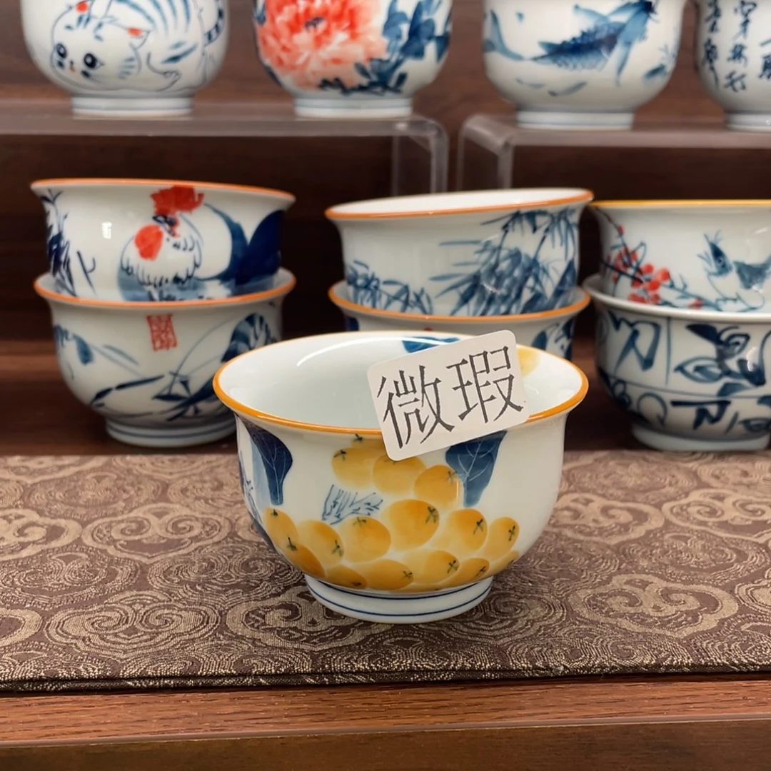 微瑕釉下彩纯手绘