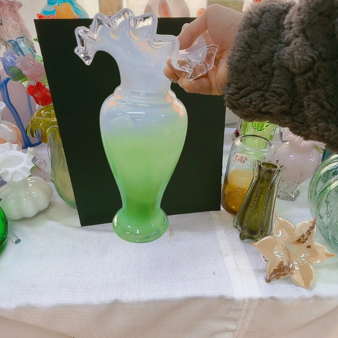 白***菜瑕疵不退不换琉璃花瓶艺术品