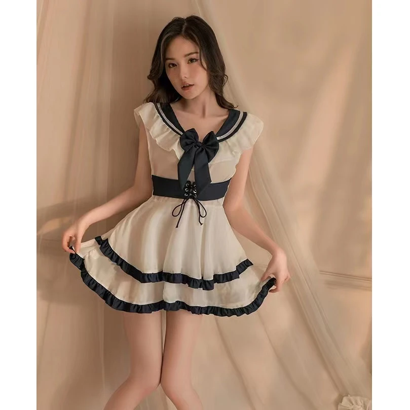 纯欲风网红新款性感睡衣睡裙套装性感火辣jk清纯修身显瘦公主气质