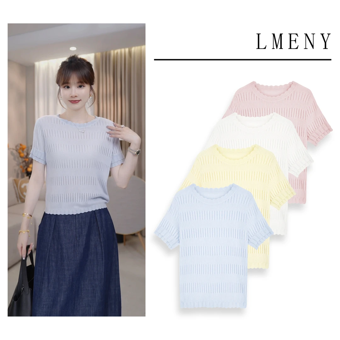 LMENY云间风~天丝桑蚕丝气质显瘦欧若风针织衫25BM045