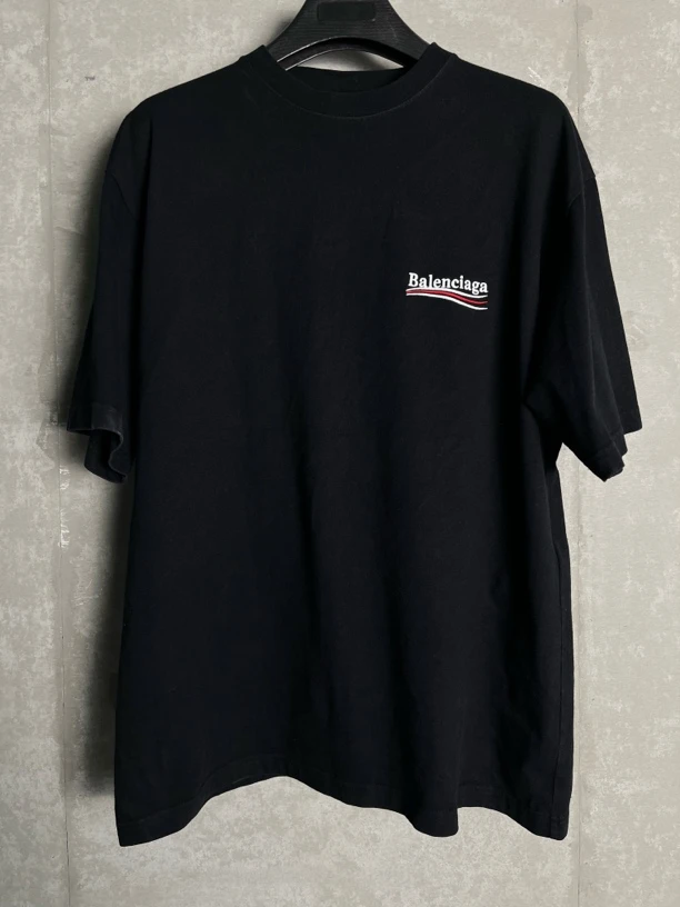 未使用 Balenciaga/巴黎世家 M*1/可乐海浪刺绣短袖/06664