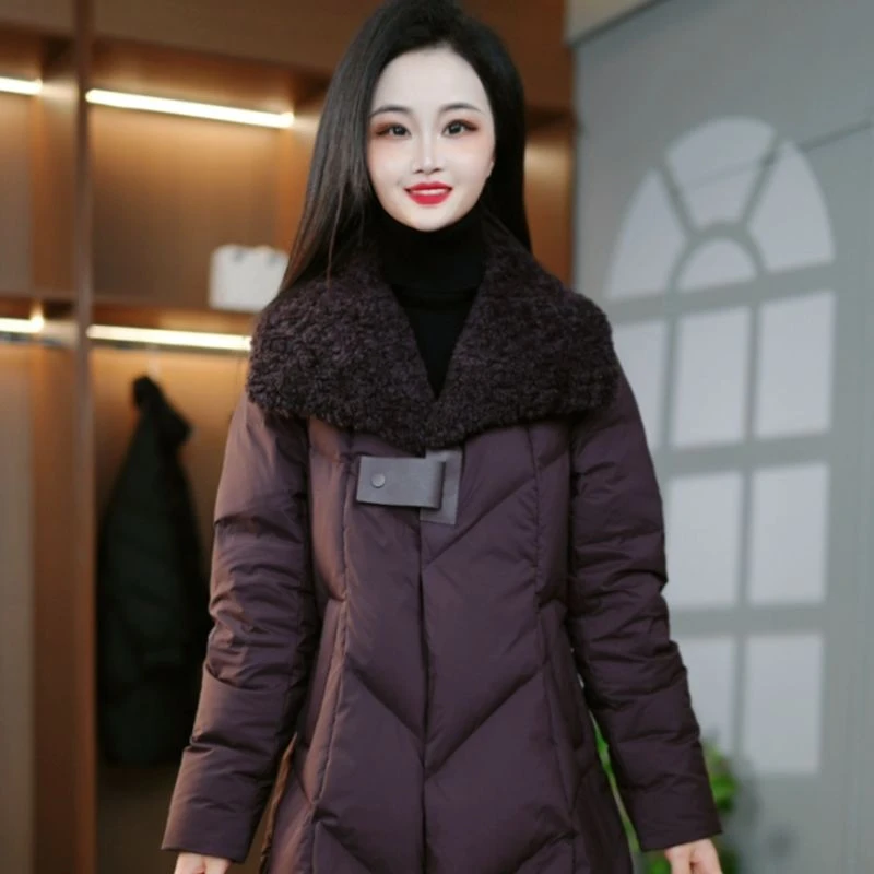 冬季设计感百搭时尚保暖白鸭绒羽绒服M-4XL