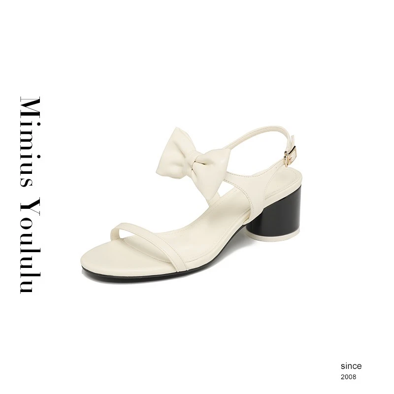 【mimius】喵喵 25C蝴蝶结羊皮绑带跟鞋(跟高6cm) WG04300