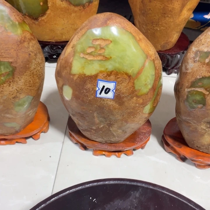 石材东北岫玉风景石摆件