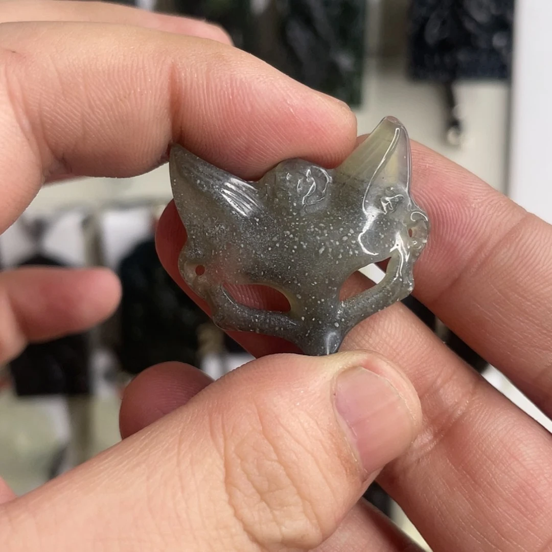 【闪购商品】岫玉颈饰未镶嵌狐狸 面具