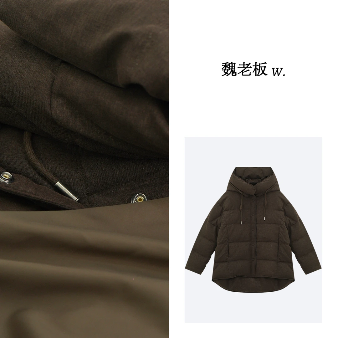 W.Diva【象征】早春木棉莱赛尔时尚休闲简约百搭90鹅绒服4C281W23C
