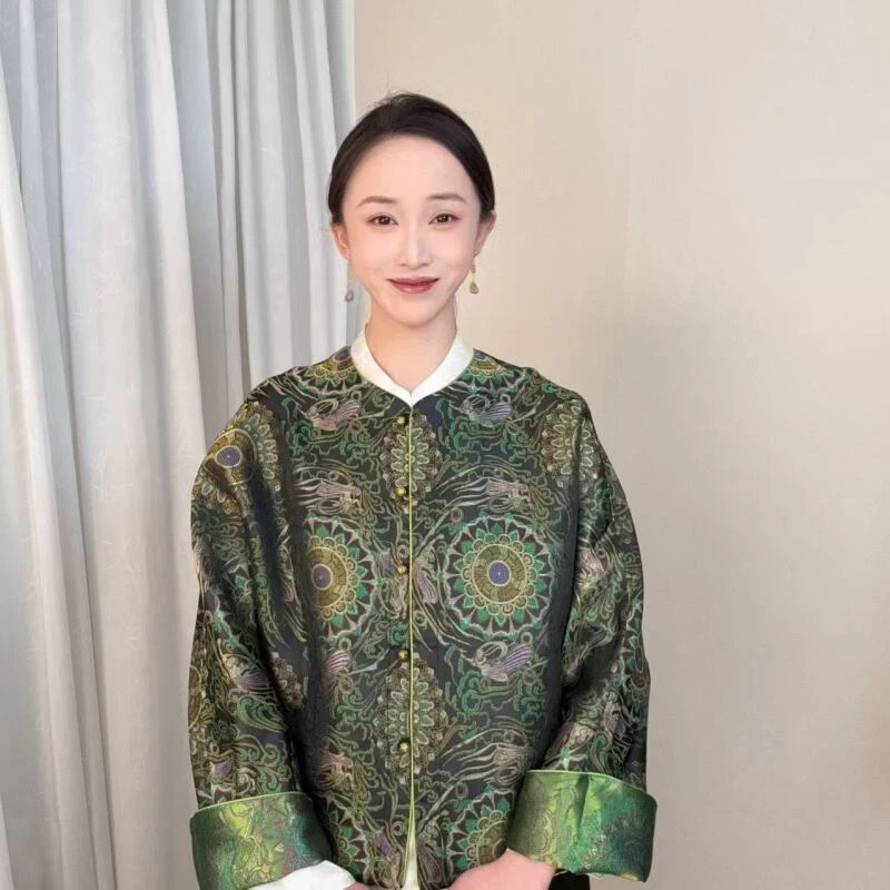 【宝相神女】2025新款织金宋锦双面穿外套CR-28