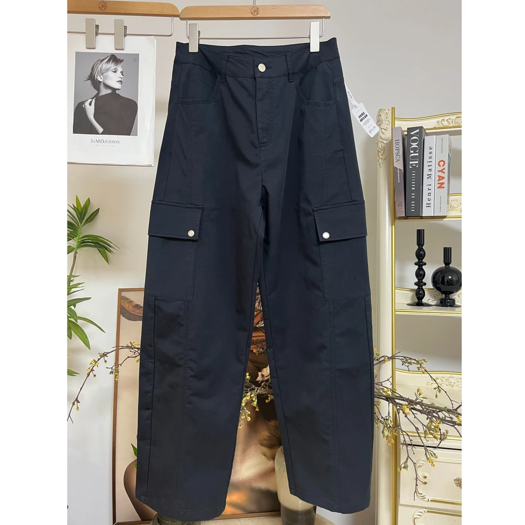 BOSHA小直筒百搭工装裤