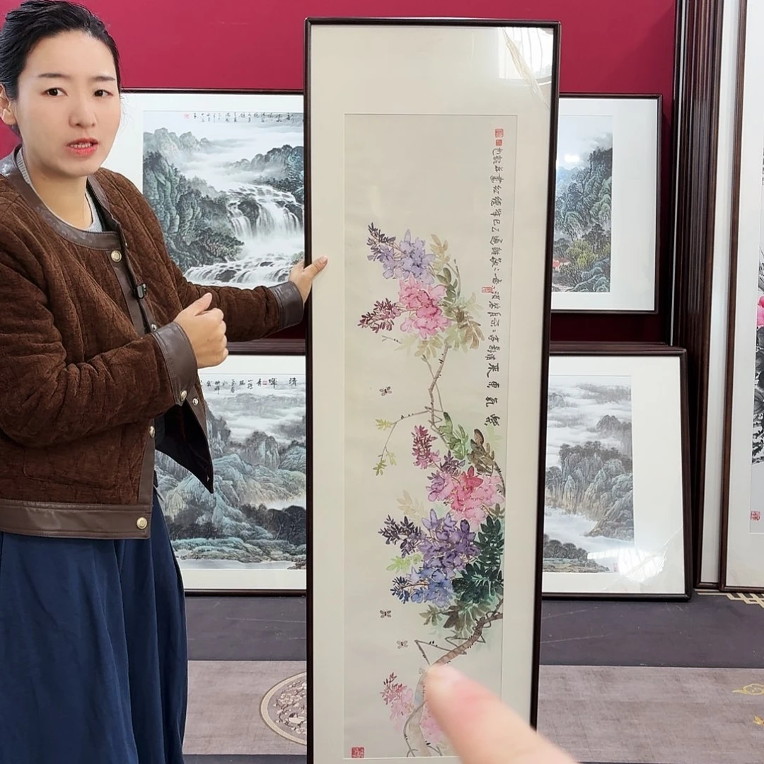 国画手绘作品160-45尺寸