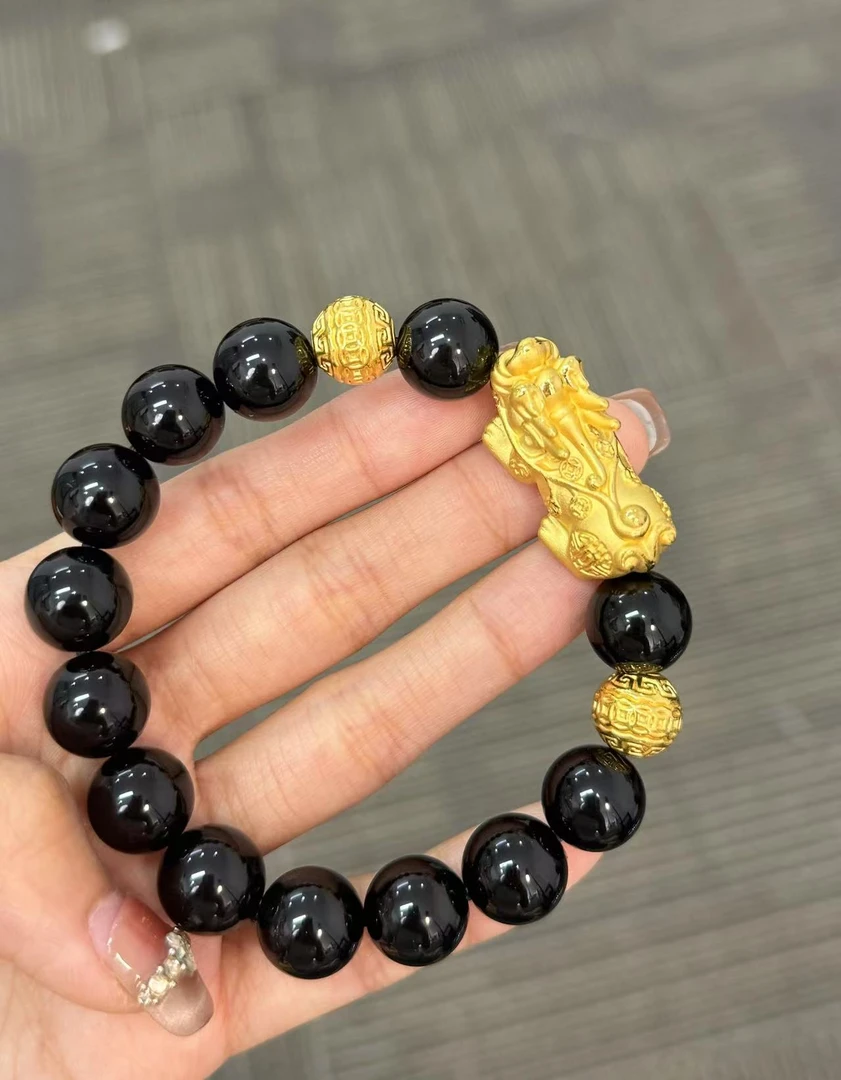 足金999 发财树貔貅手串