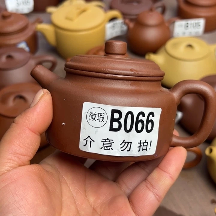 紫砂茶壶紫泥半手工220cc