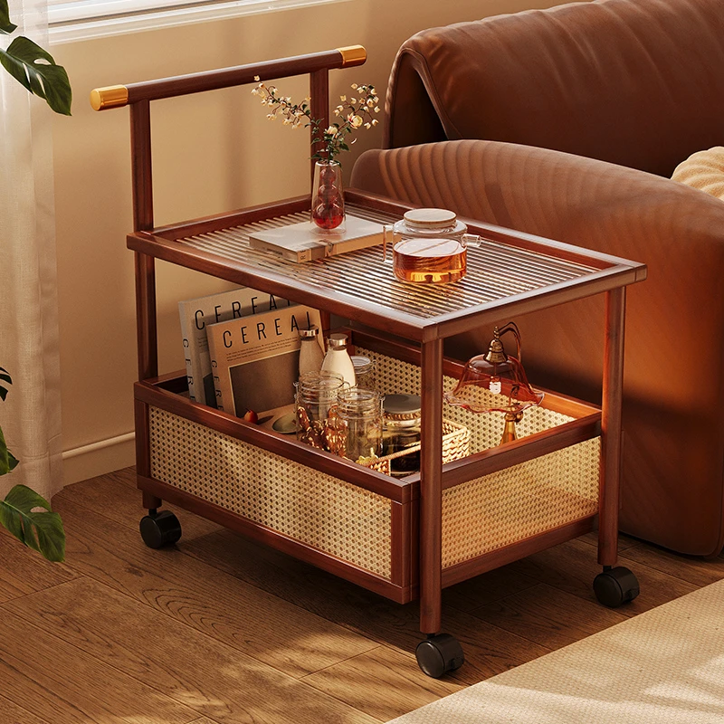 【可移动】网红沙发边几客厅卧室小推车置物架轻奢小桌子床头收纳架