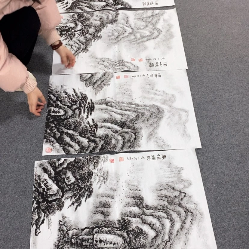 【闪购商品】书法暗*四张打包焦墨