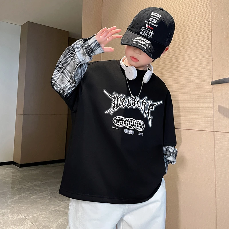 男童春秋款卫衣2025新款儿童装中大童秋季男孩洋气上衣潮流打底衫