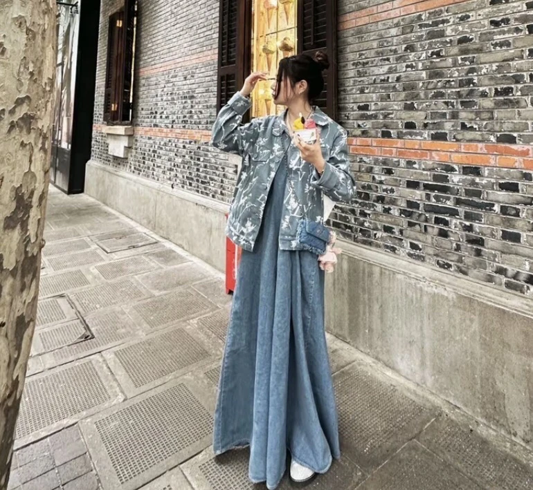 99新 LouisVuitton/路易威登 CM0130 印花满印牛仔外套 46 s码