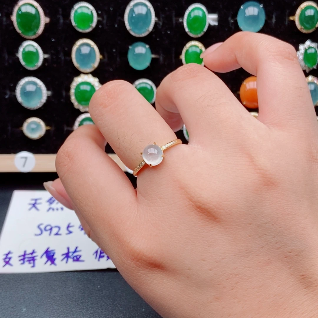 翡翠银S925镶嵌戒指26