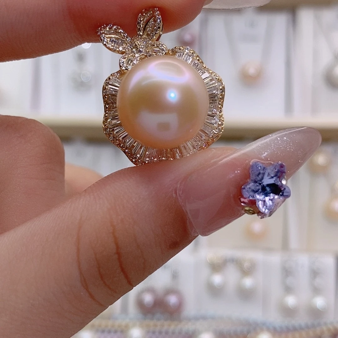 淡水珍珠银S925镶嵌颈饰职****柱