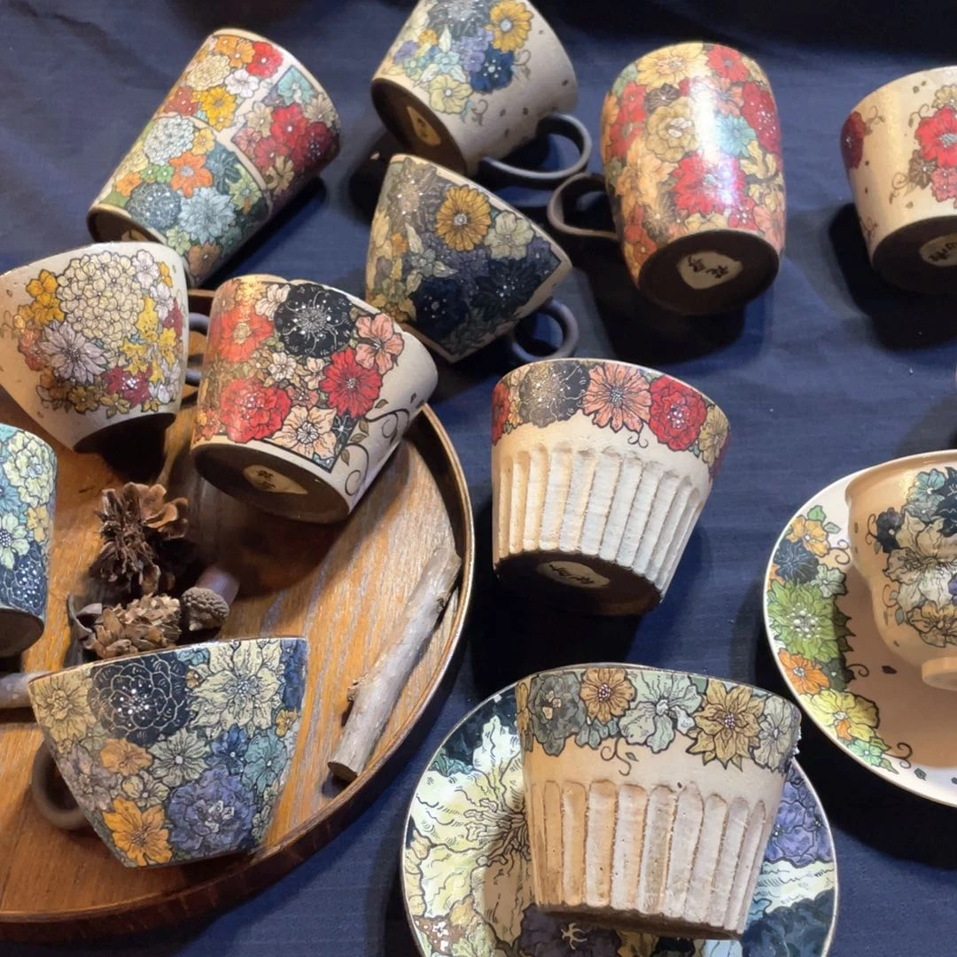 暴***苜景德镇手工陶瓷杯蜜汁猪肉脯2袋