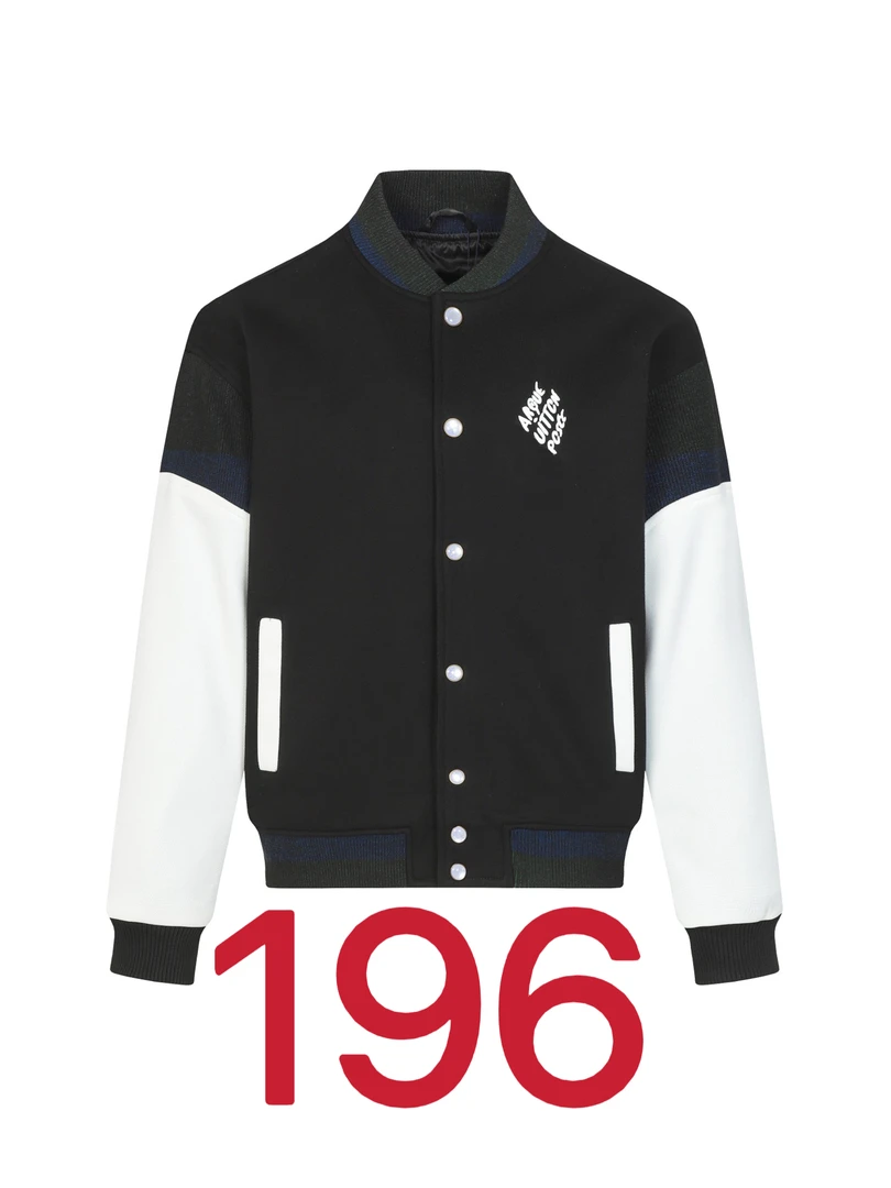 针织袖子流光棒球服 196