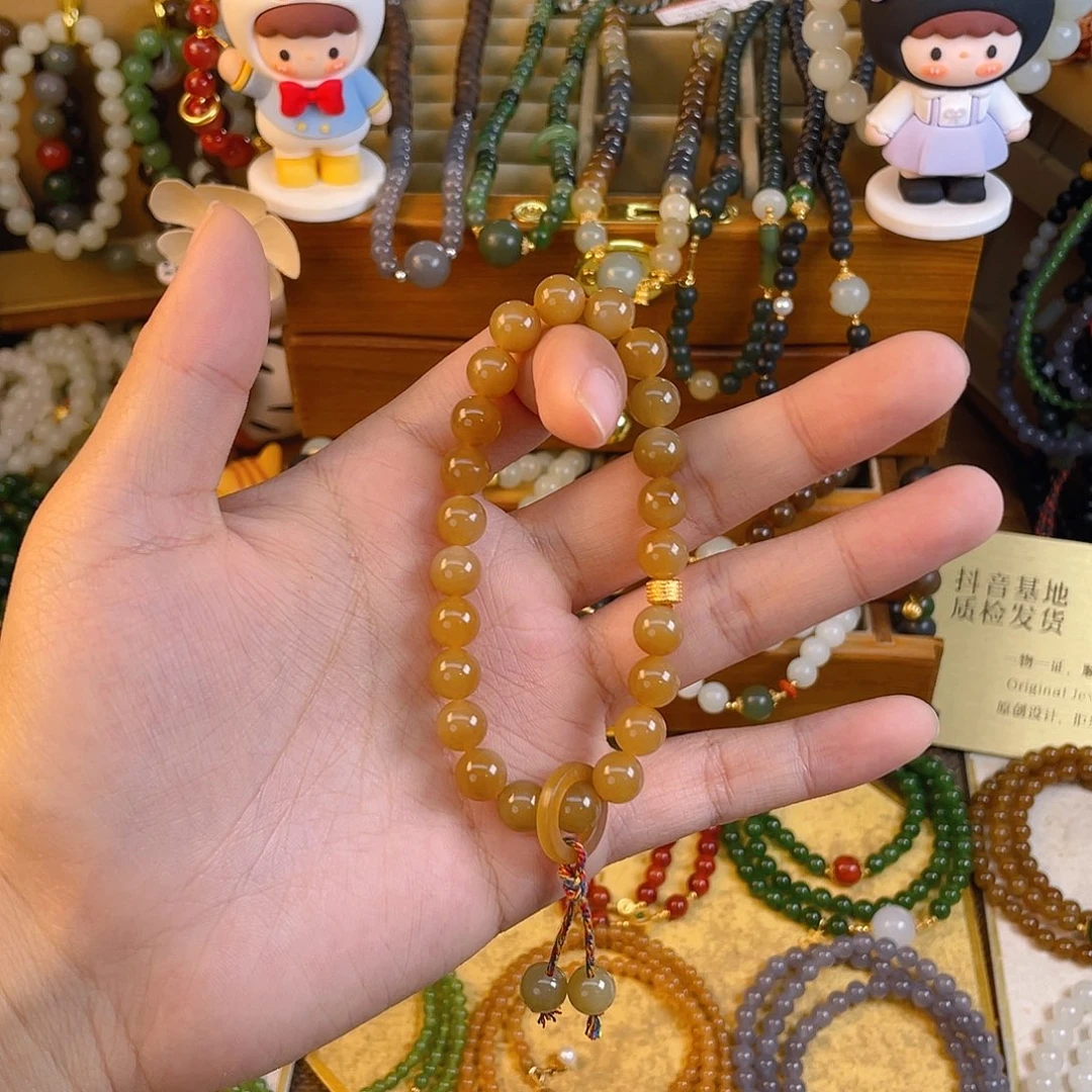 和田玉单圈手串未镶嵌