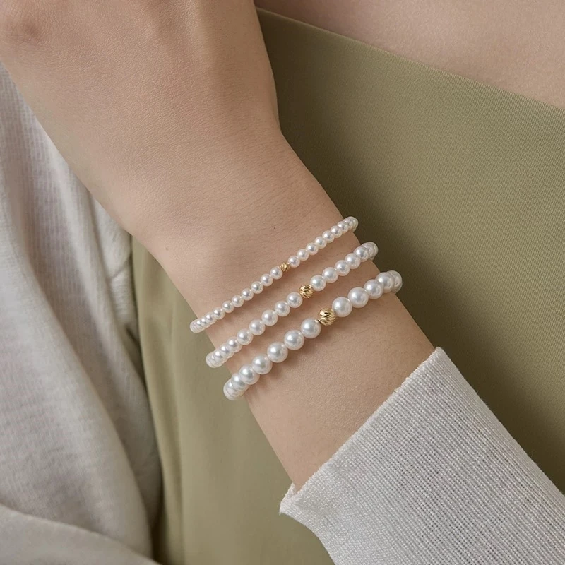 Ben.S本饰 天然淡水珍珠接好运珍珠进正圆baby珠转运珠手链A458