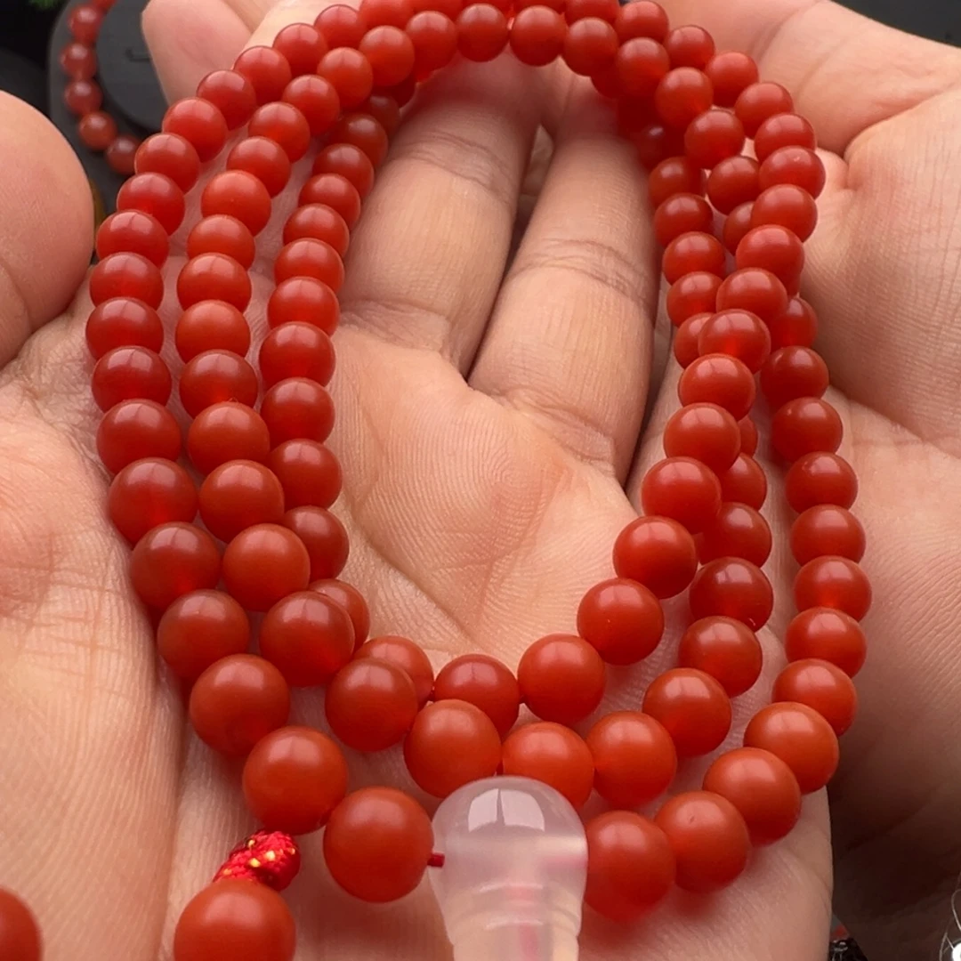 南红玛瑙未镶嵌圆珠6.2