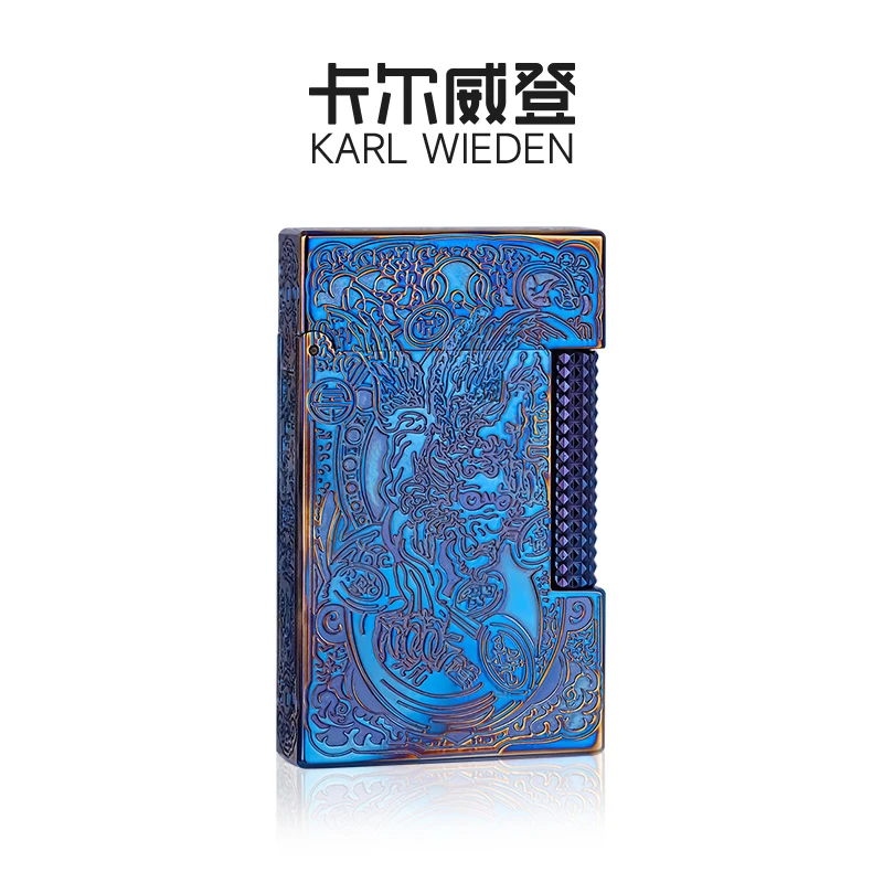 KW烤蓝貔貅--薰金烤蓝打火机气机侧滑朗声机高档朗声个性