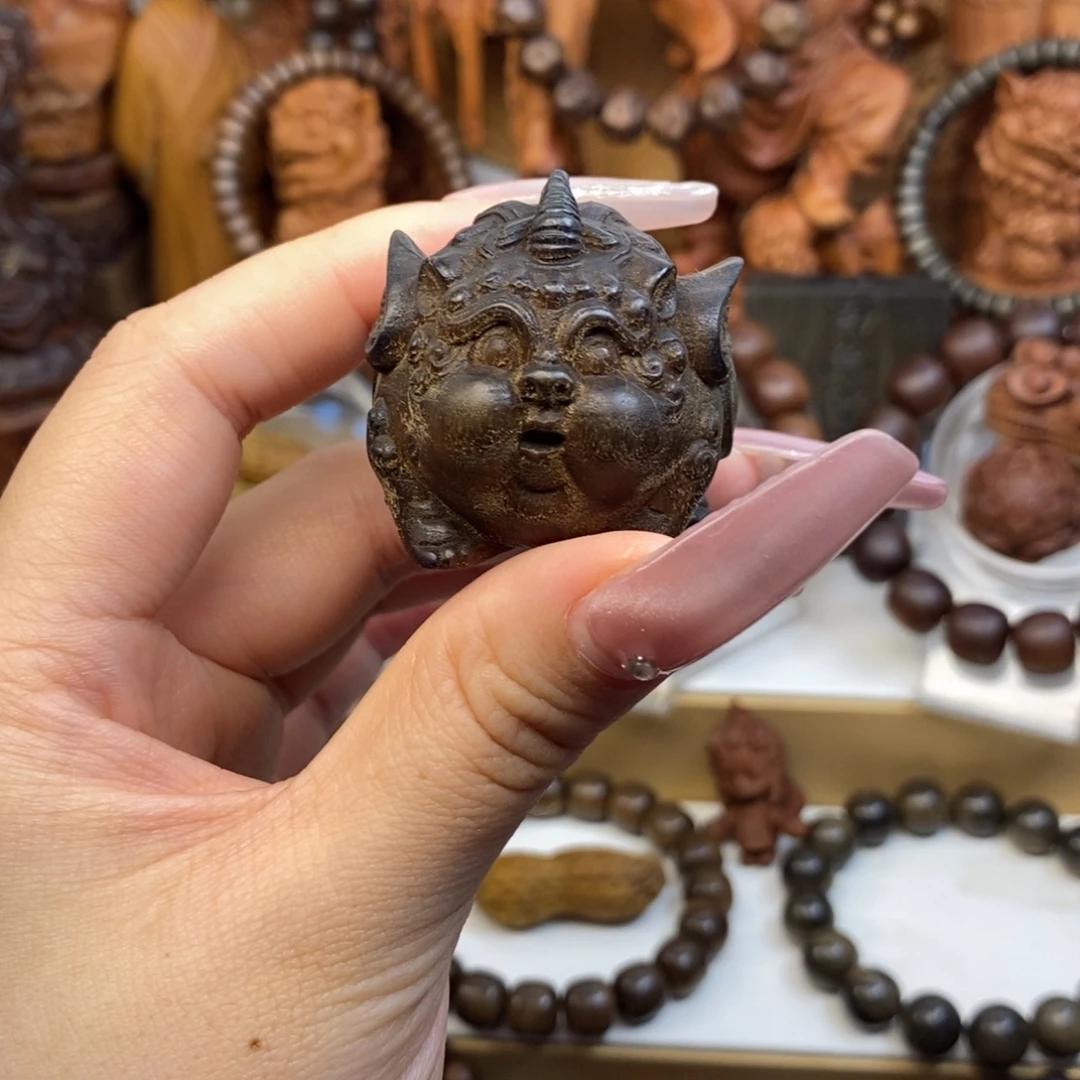 檀香木手串/手链迈索尔老山檀香谛听摆件奶香，瑕疵