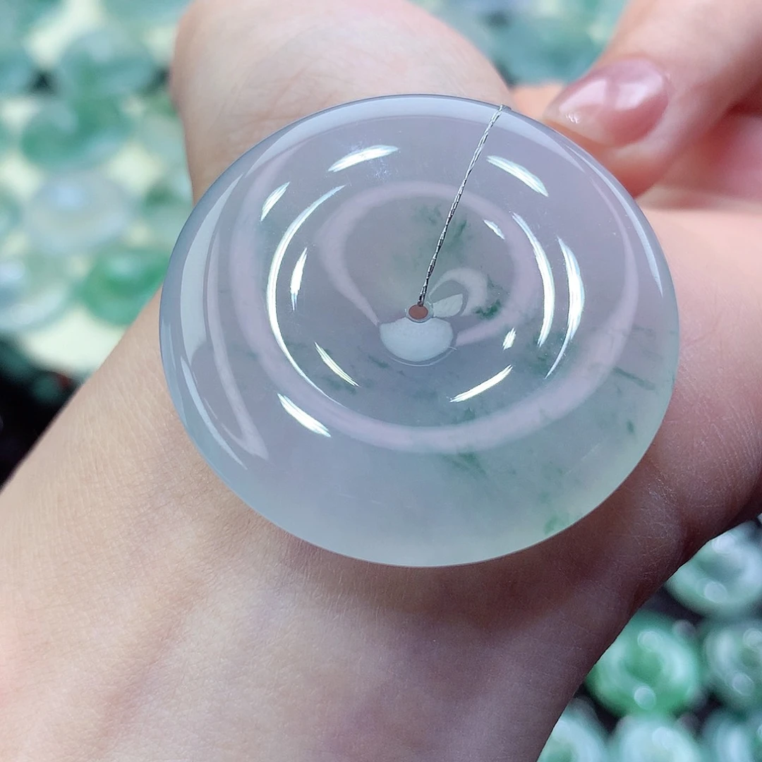 翡翠颈饰未镶嵌吊坠51。尺寸38-6