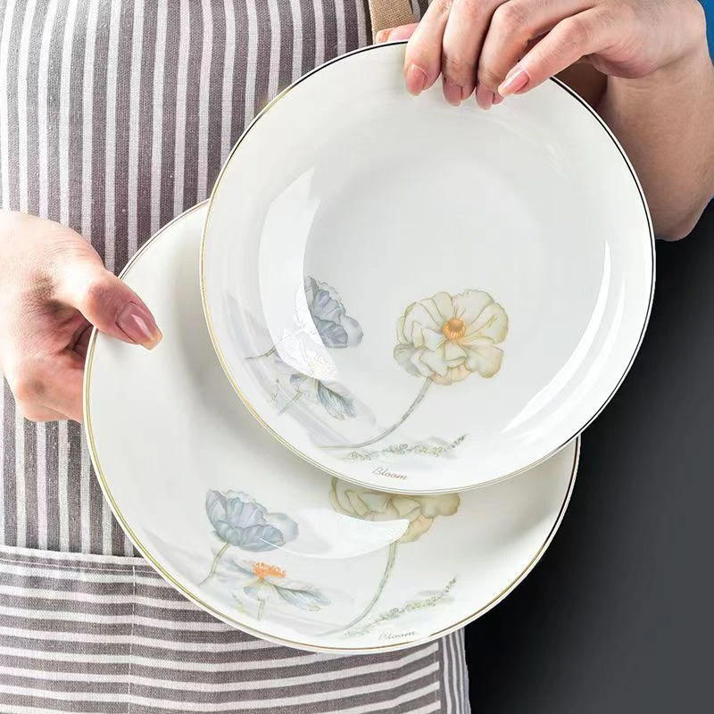 爱莲说7英寸盘子6只装陶瓷餐具
