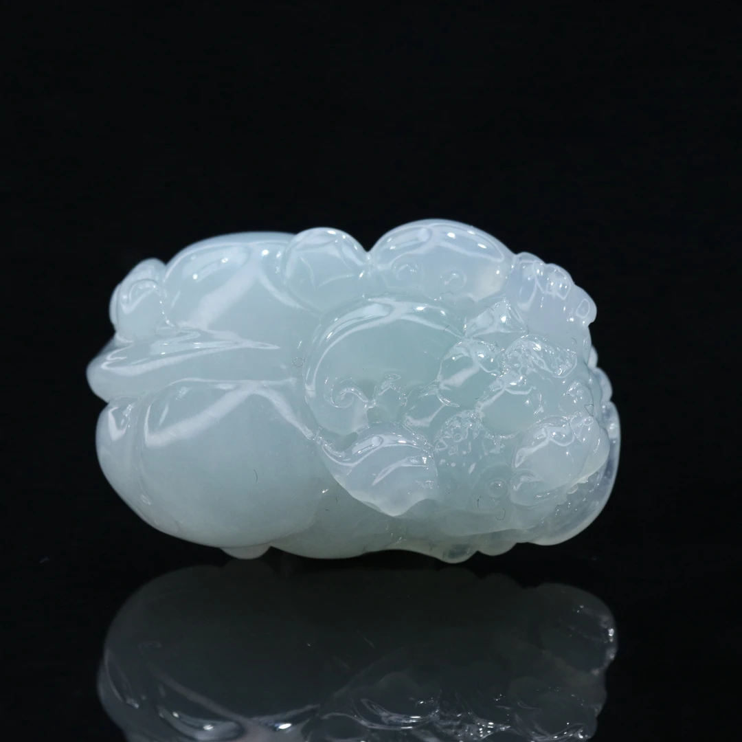 36天然缅甸翡翠A货冰晴貔貅/000841/上海嘉禾拍卖