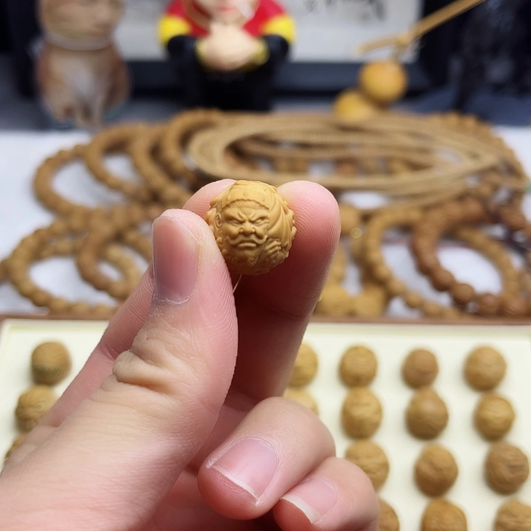 猴头雕刻单颗财宝天王