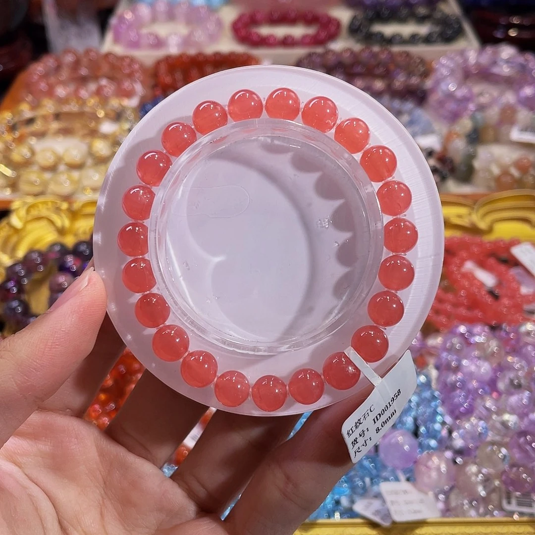 菱锰矿（红纹石）未镶嵌手链红纹石8